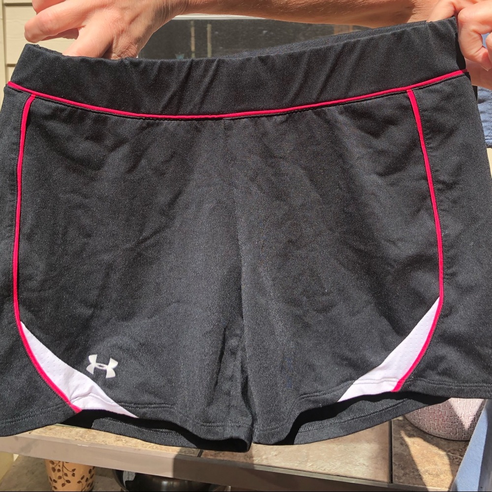 Black Under Armour spandex shorts. Size small.